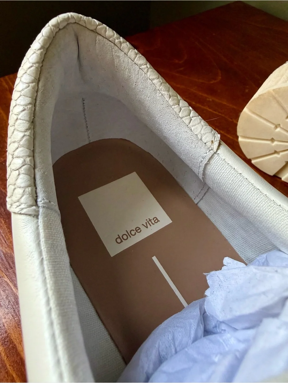 Dolce Vita Tiger Platform Sneaker Women’s Size 9.5 Cream White New with Stickers